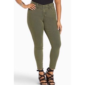Torrid Jeggings in Olive Wash